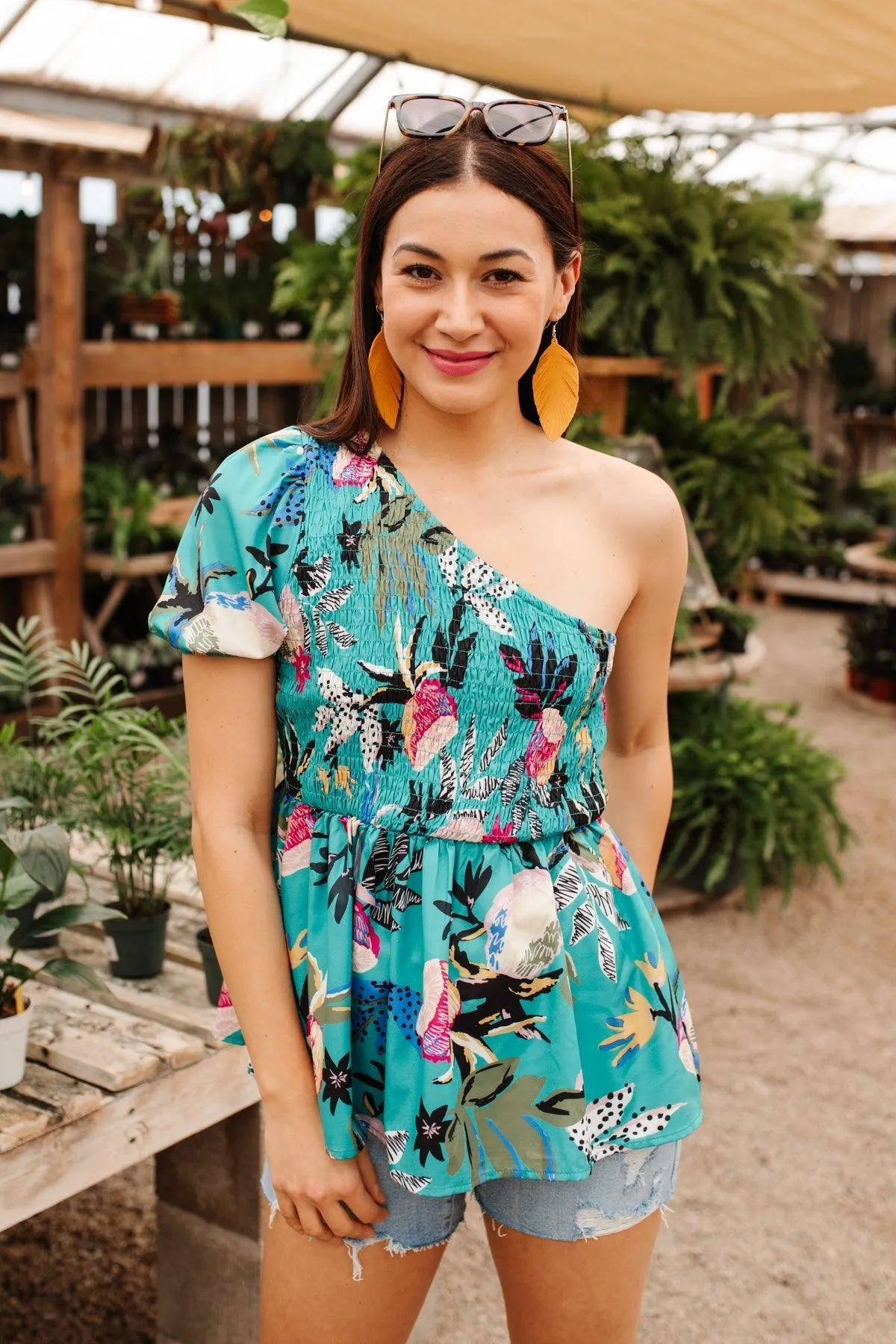 Hazel Blues® | Day Trip Blouse in Emerald