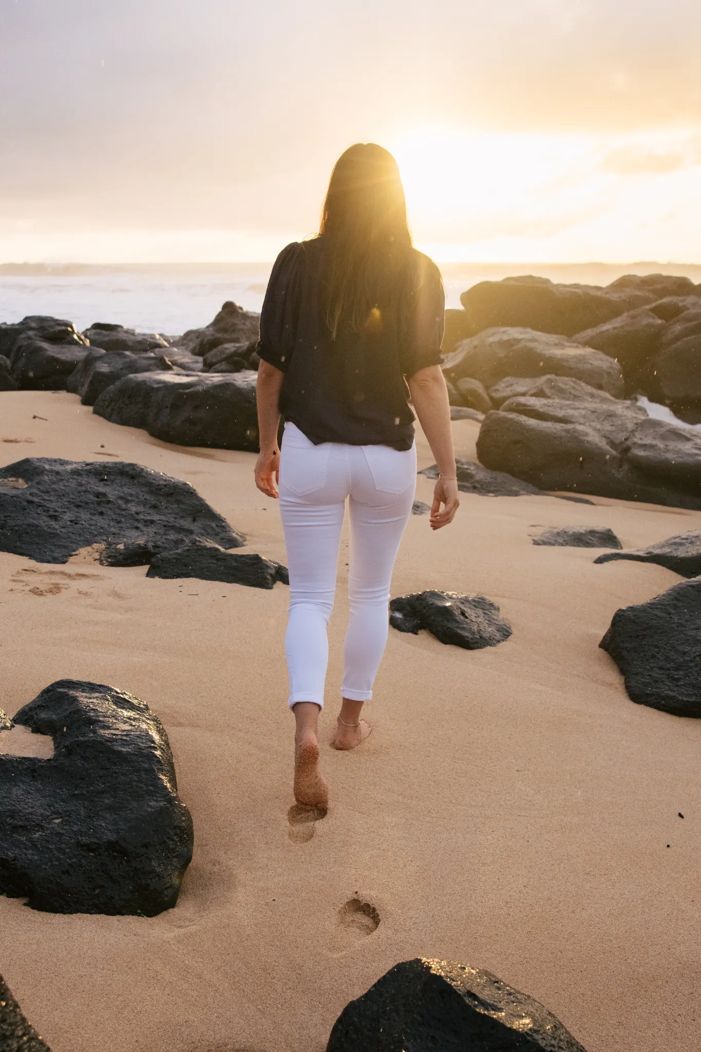 High-Rise Skinny - White
