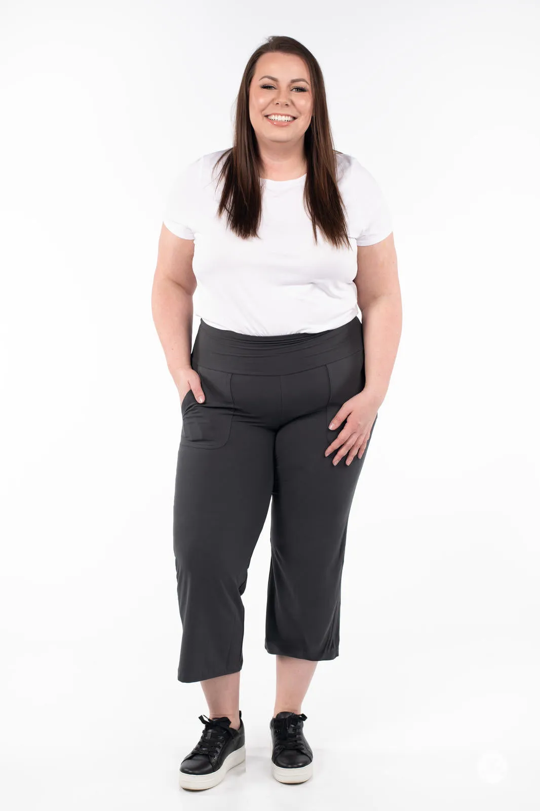 High-Waist Wide Leg Crops