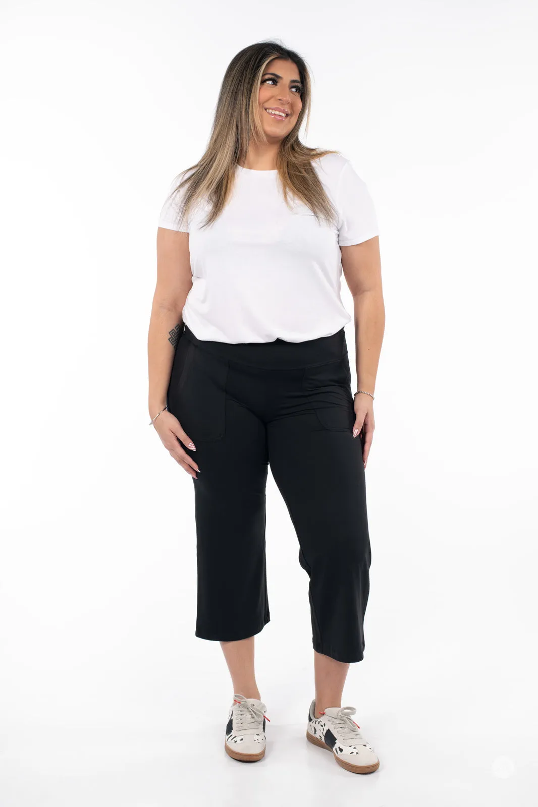 High-Waist Wide Leg Crops