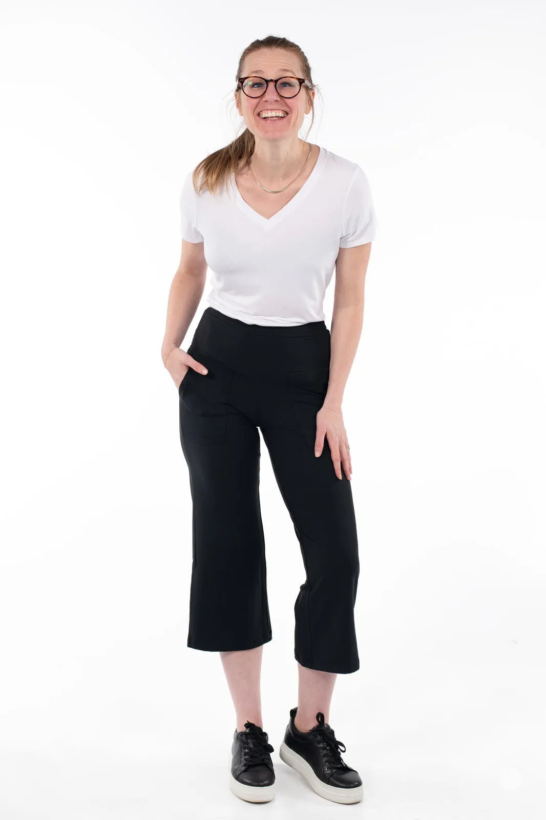 High-Waist Wide Leg Crops