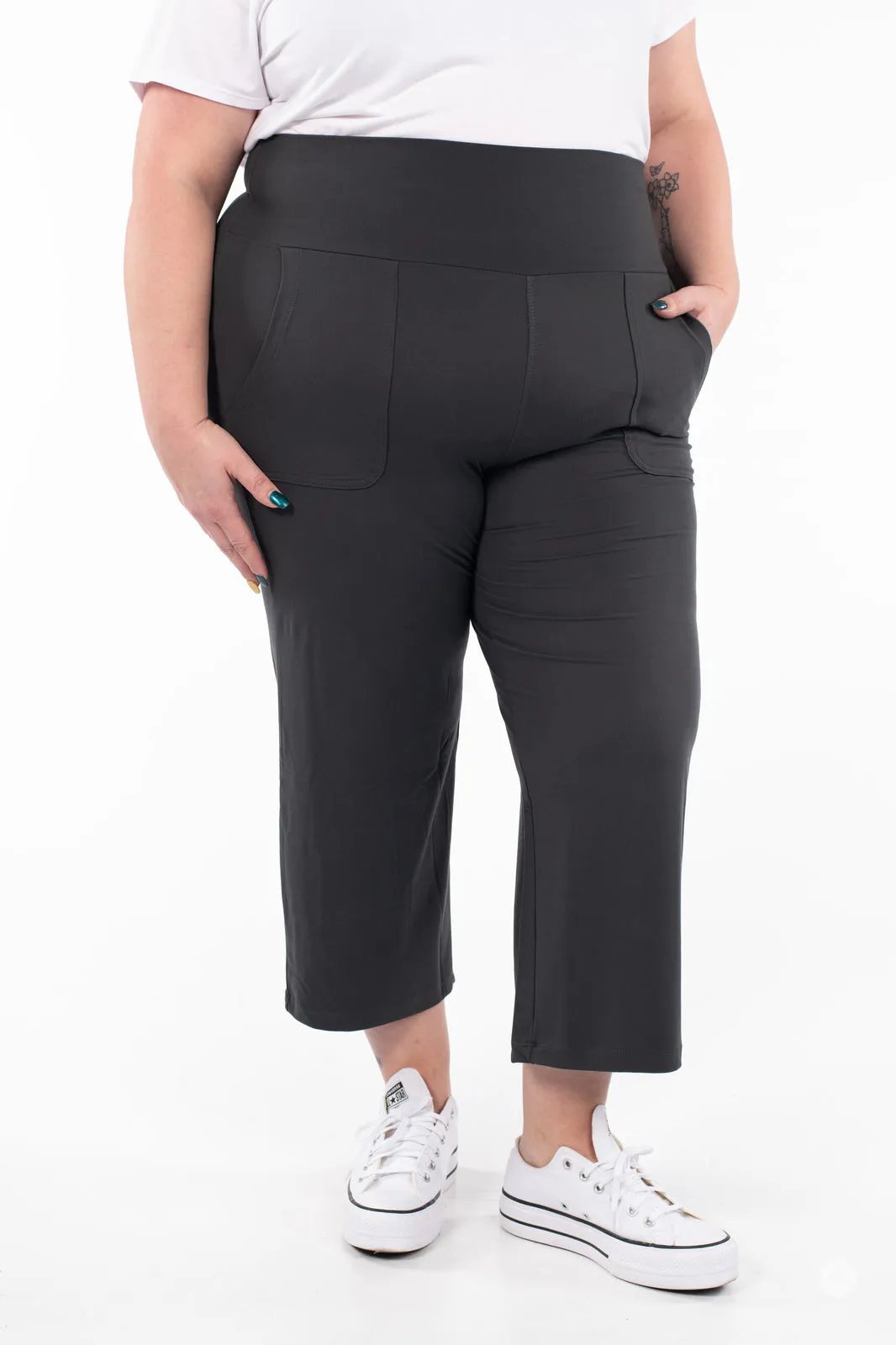 High-Waist Wide Leg Crops