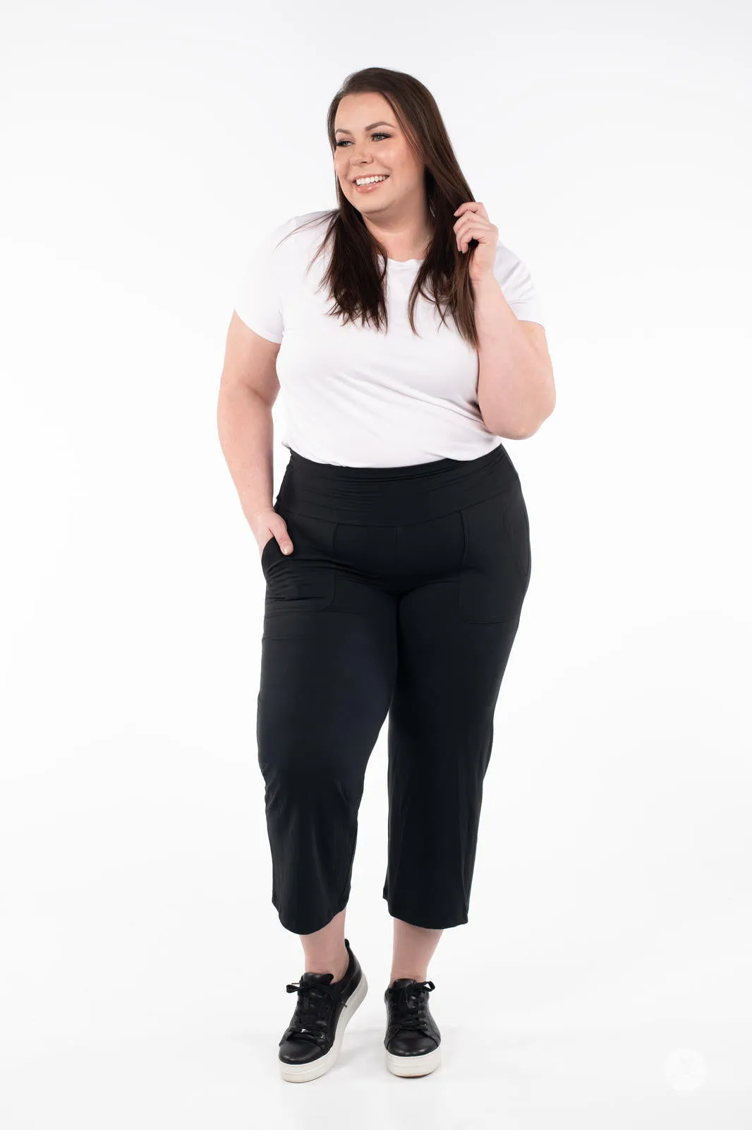 High-Waist Wide Leg Crops