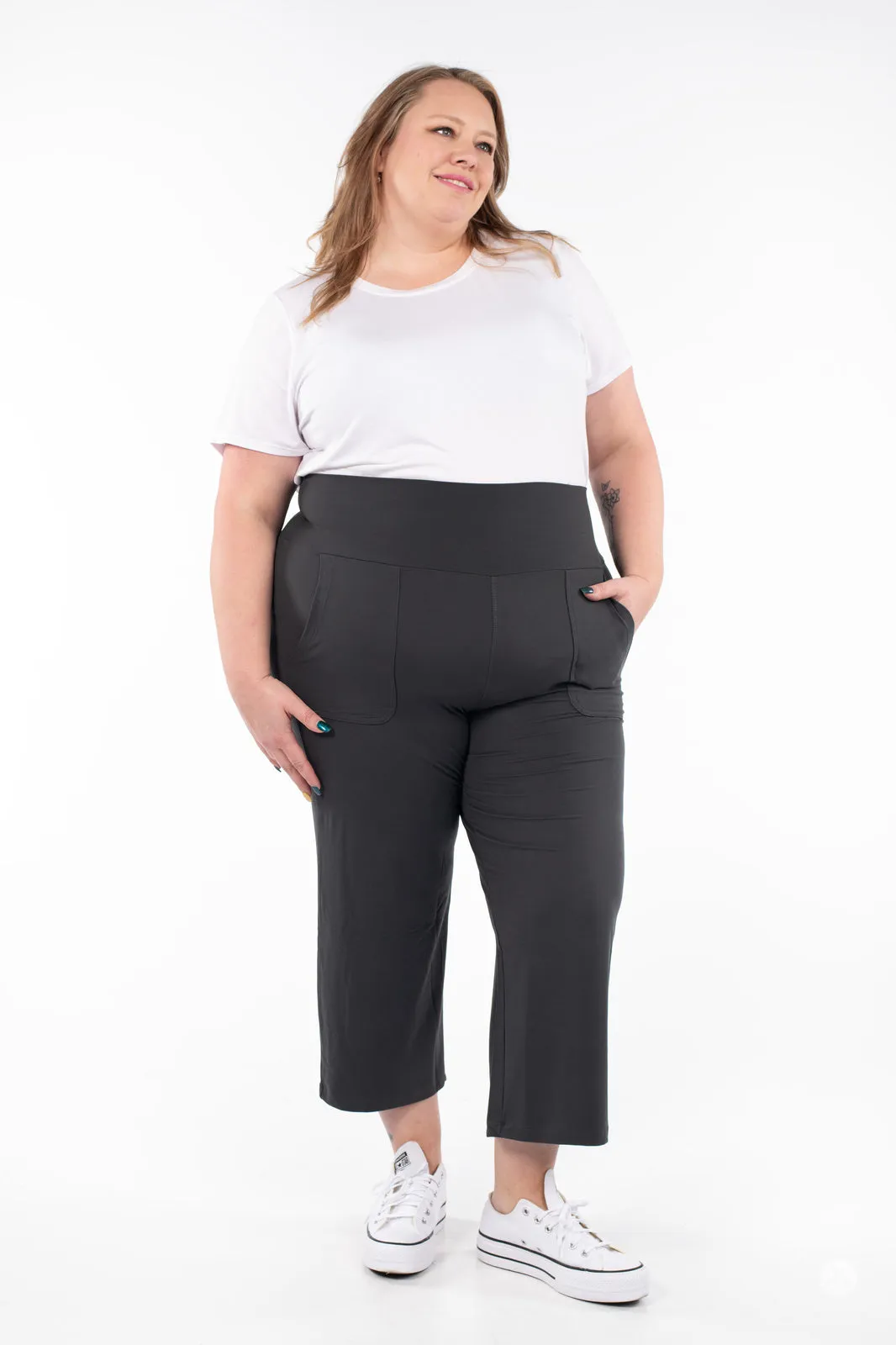 High-Waist Wide Leg Crops