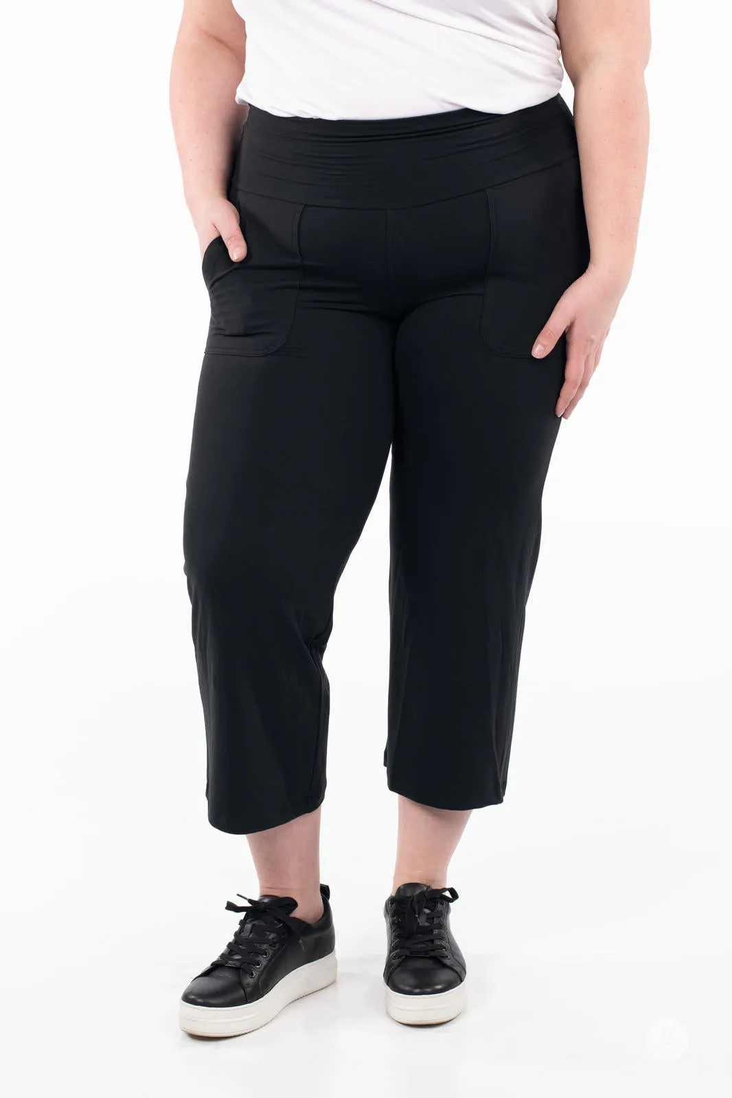 High-Waist Wide Leg Crops