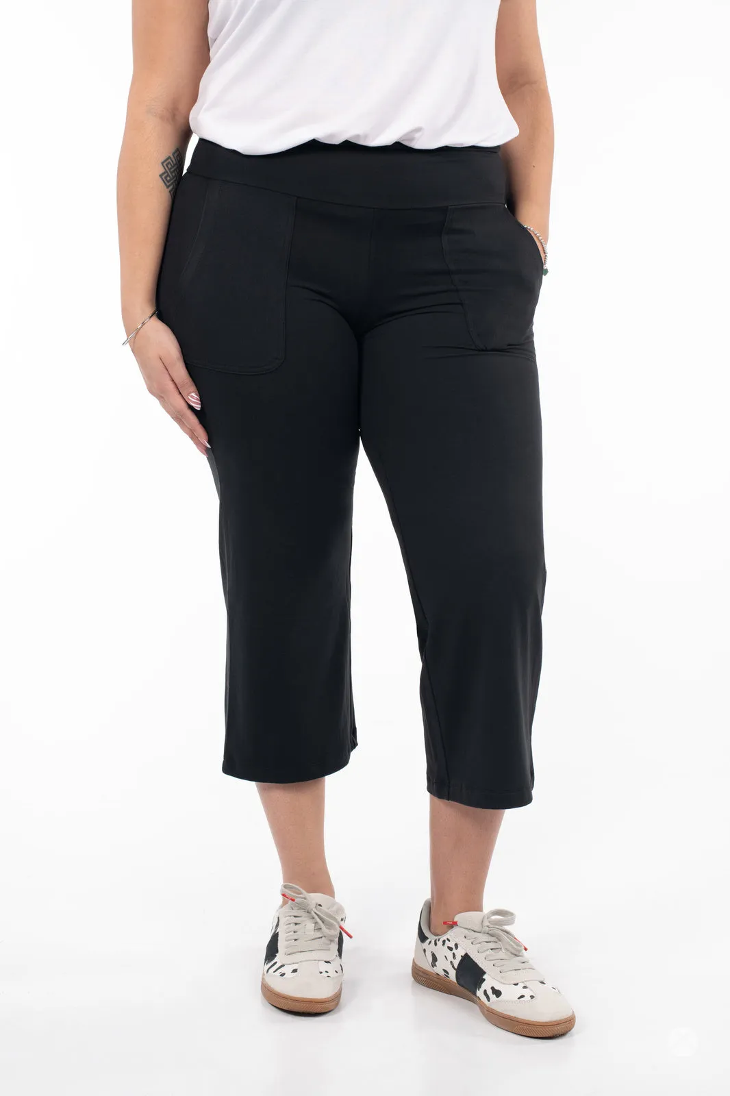 High-Waist Wide Leg Crops