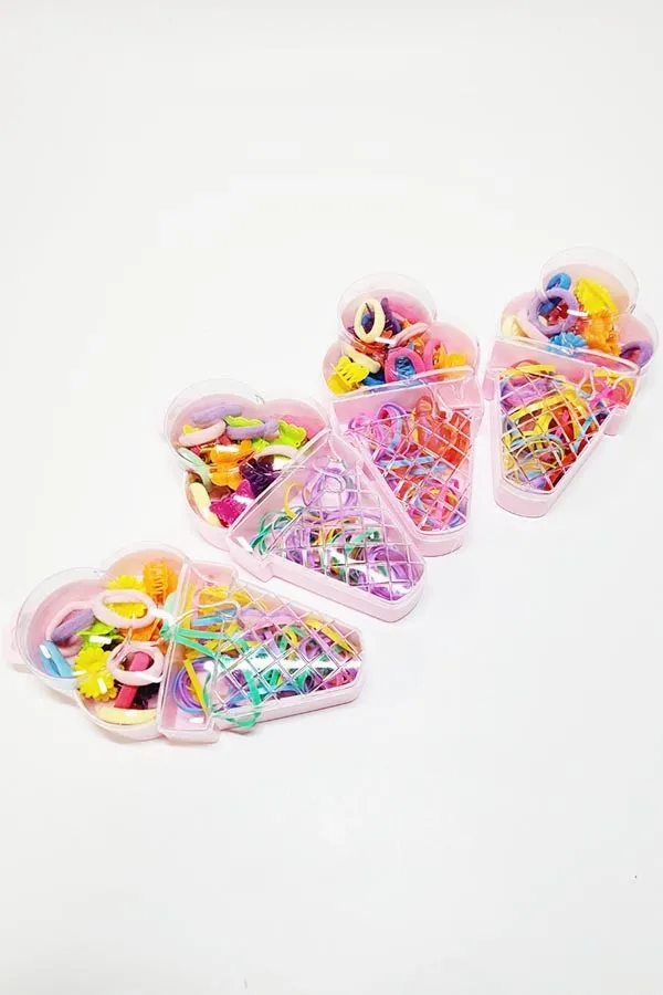 Ice Cream Cone Container Hair Accessory Set