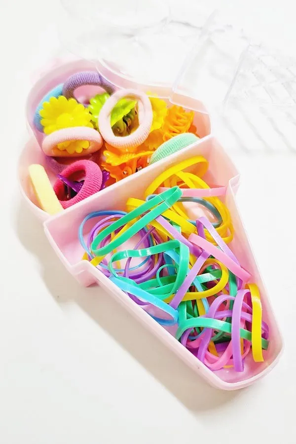 Ice Cream Cone Container Hair Accessory Set