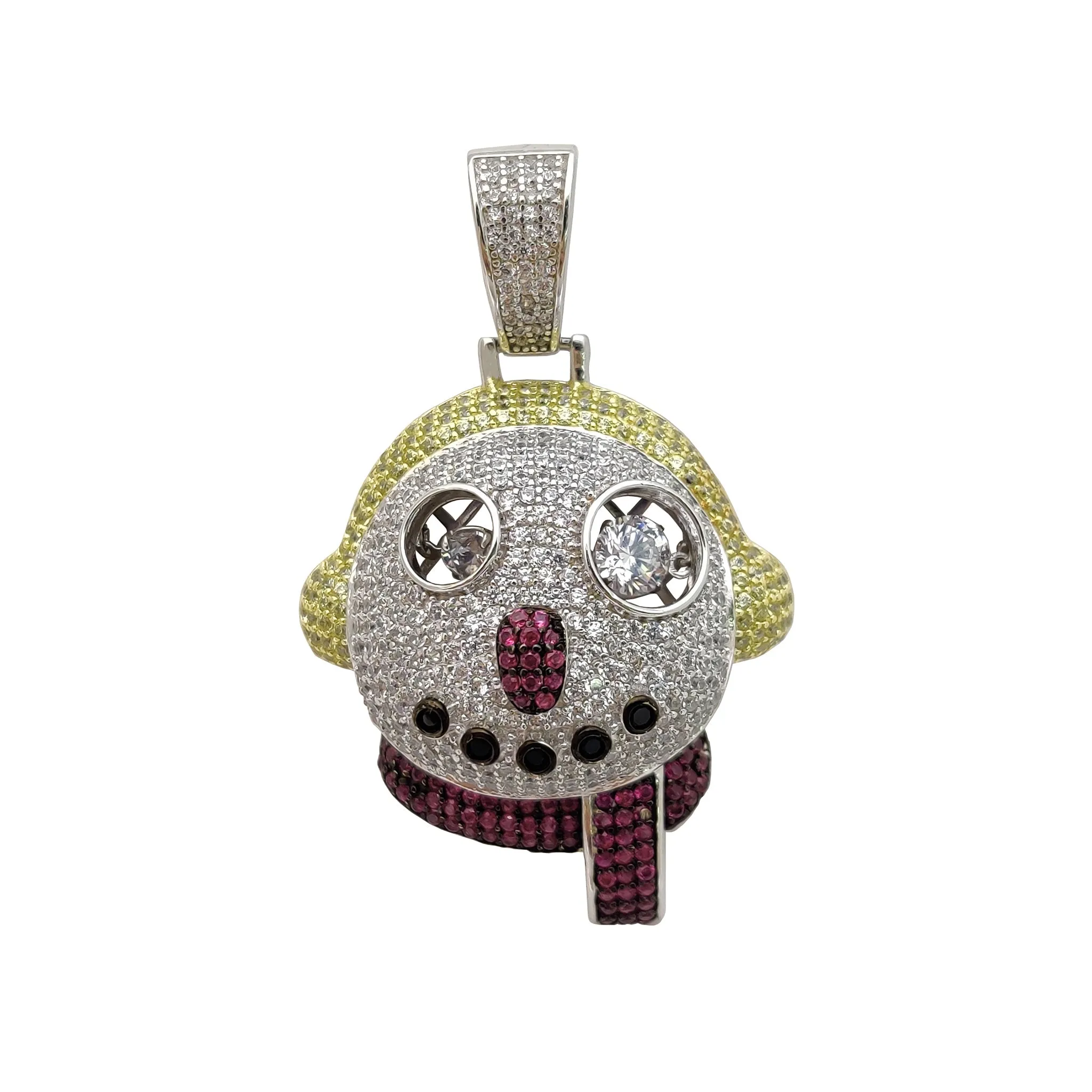 Iced-Out Cozy Snowman Pendant (Silver)