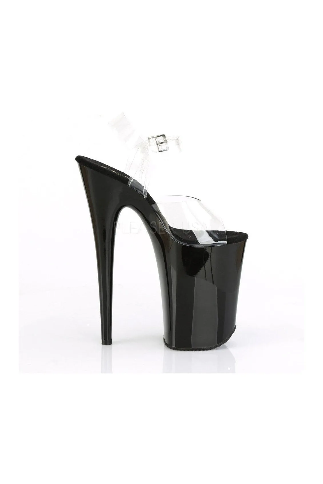 INFINITY-908 Platform Sandal | Clear Vinyl