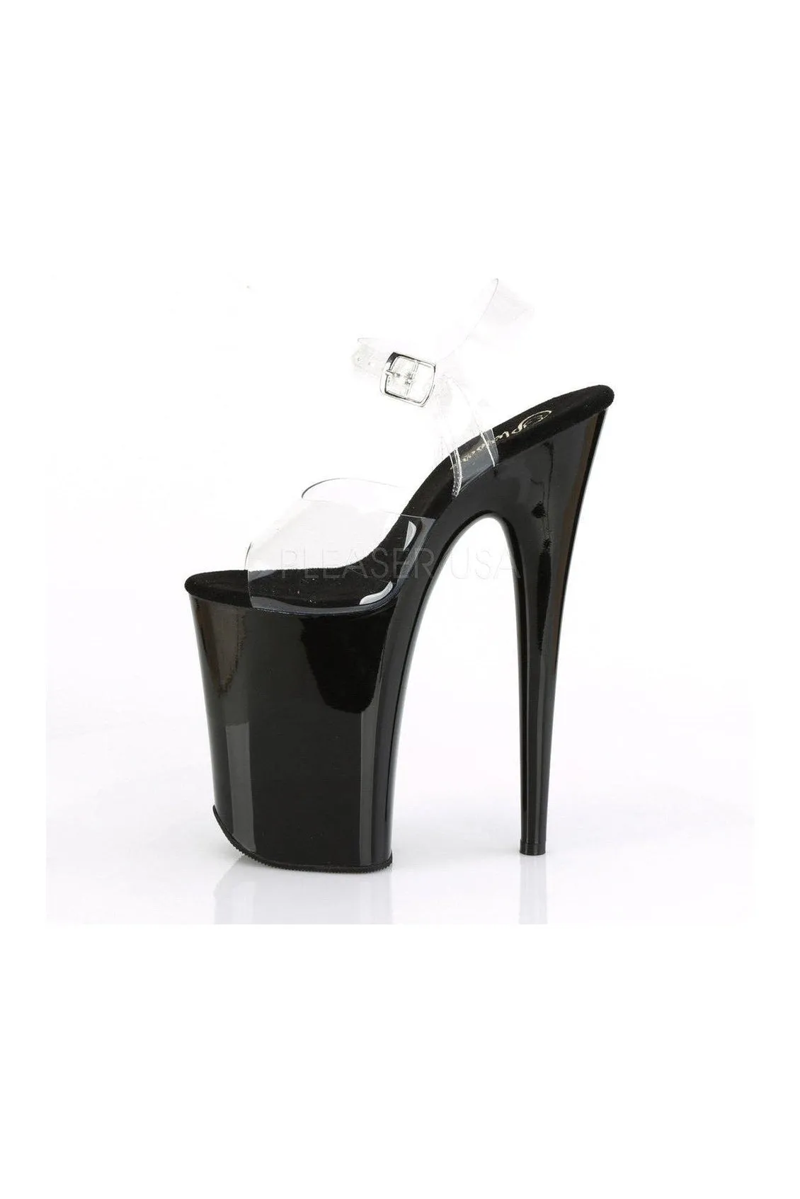 INFINITY-908 Platform Sandal | Clear Vinyl