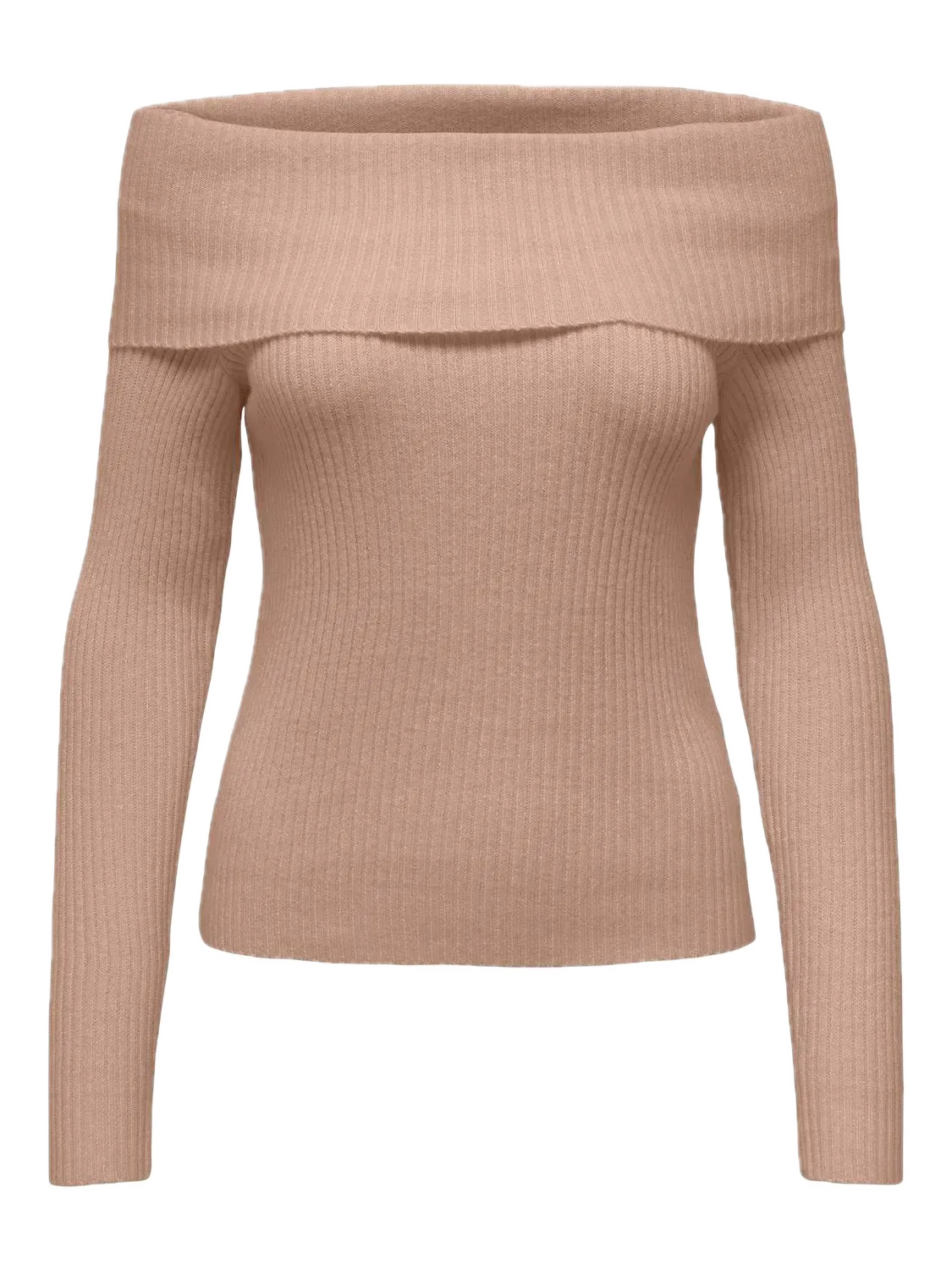 Jersey ONLY Katia Off Shoulder Warm Taupe