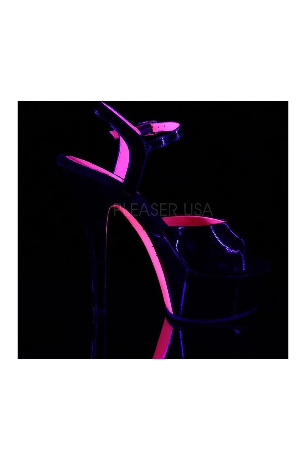 KISS-209TT Platform Sandal | Black Patent