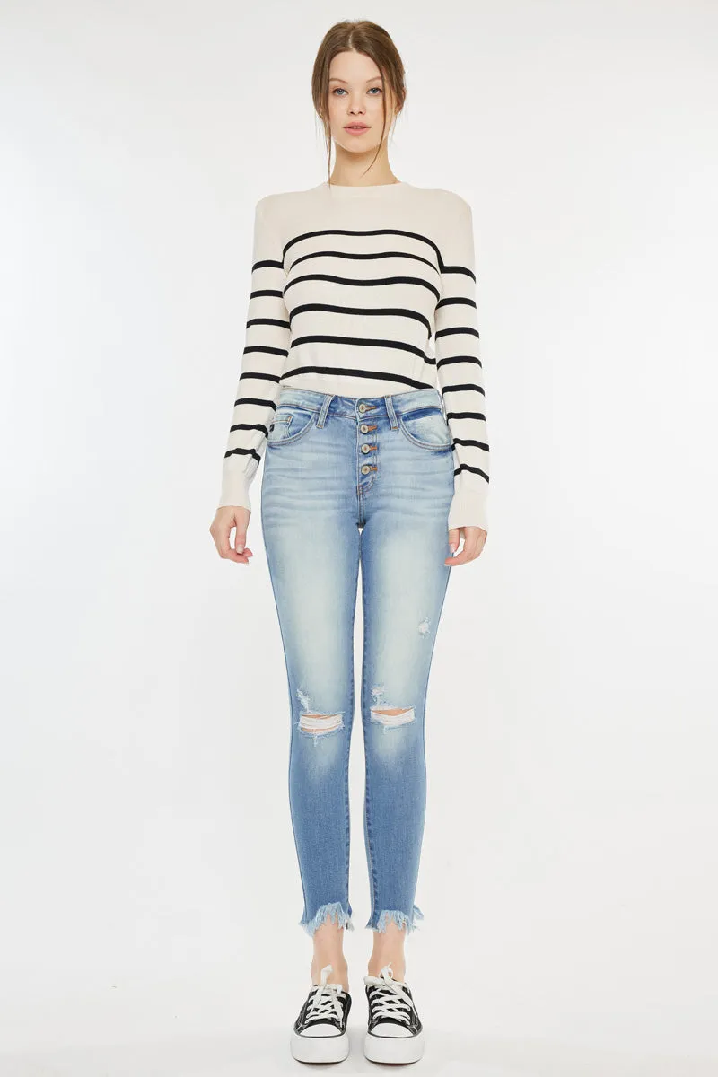 Kitson High Rise Ankle Skinny Jeans