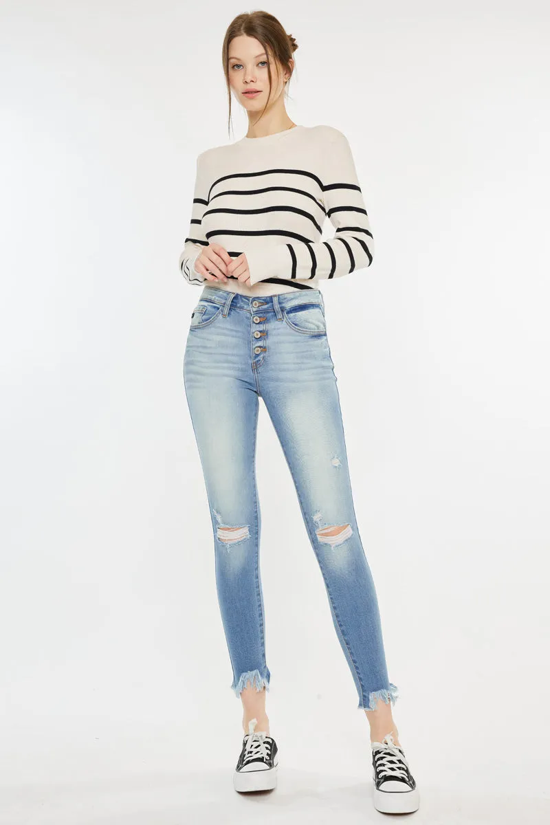 Kitson High Rise Ankle Skinny Jeans