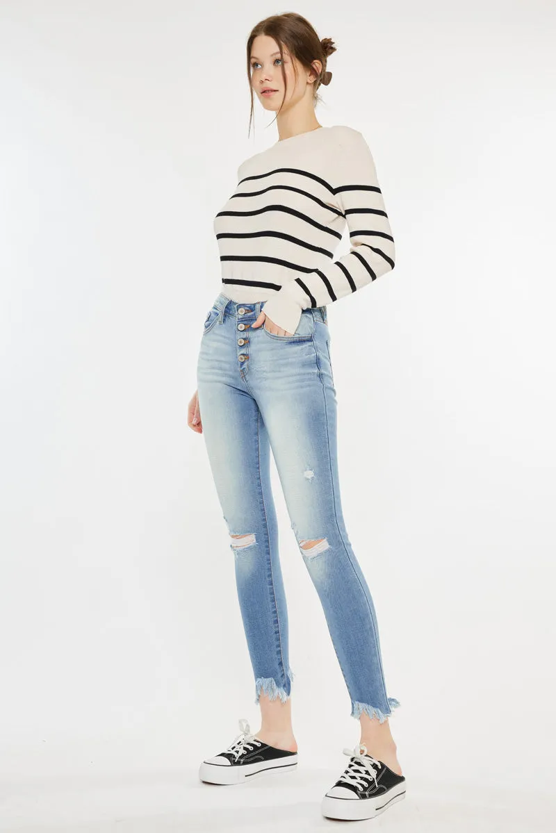Kitson High Rise Ankle Skinny Jeans