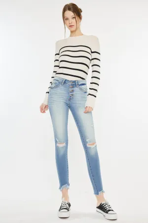 Kitson High Rise Ankle Skinny Jeans