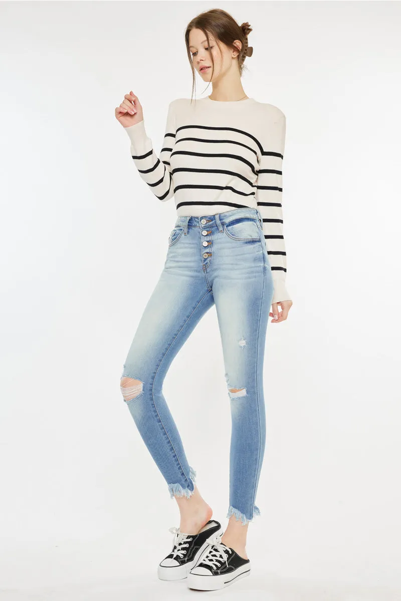Kitson High Rise Ankle Skinny Jeans
