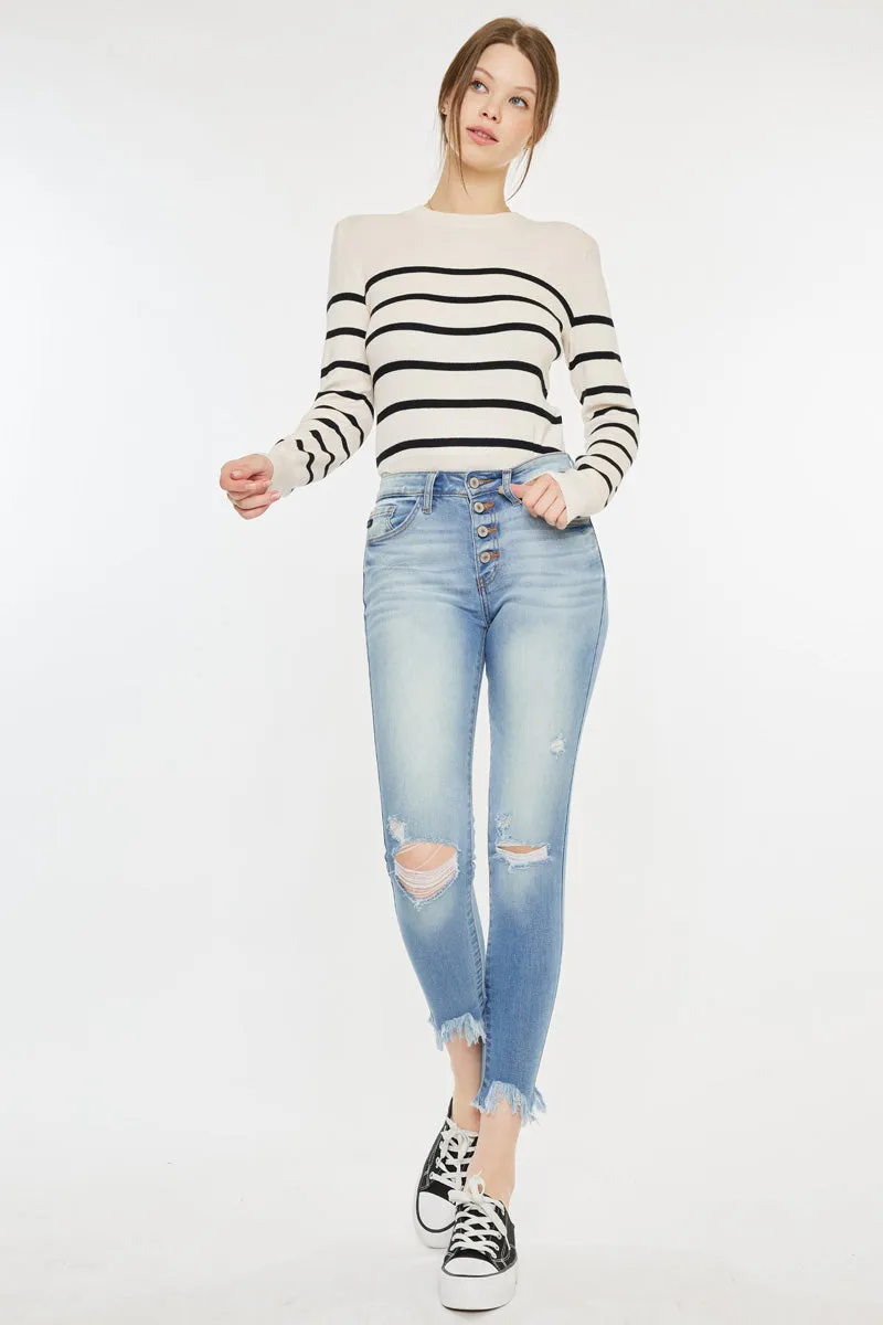 Kitson High Rise Ankle Skinny Jeans
