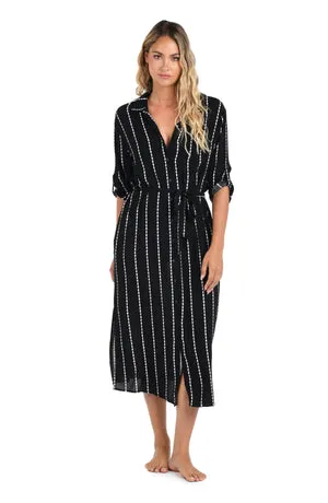 La Blanca City Lights Button Up Shirt Dress