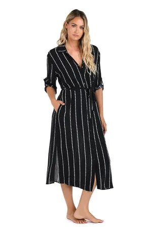 La Blanca City Lights Button Up Shirt Dress