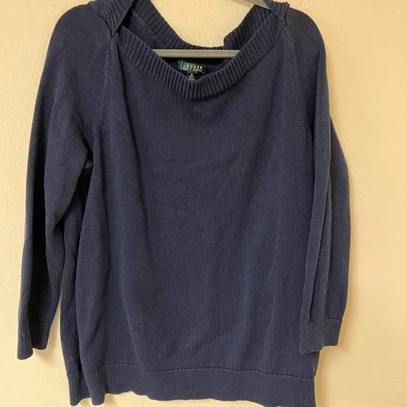 Lauren by Ralph Lauren Boatneck sweater Navy Boatneck sweater 2X
