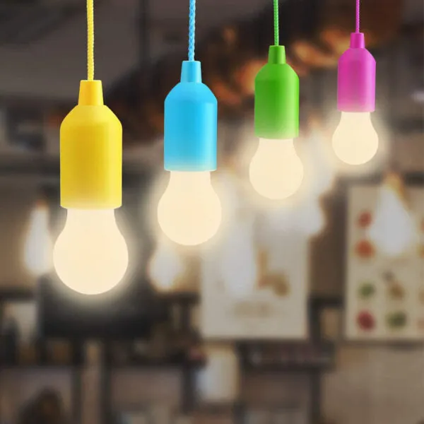 LED Pull Cord Light Bulb (random Color)