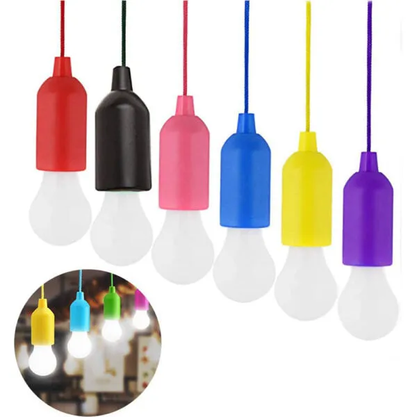 LED Pull Cord Light Bulb (random Color)