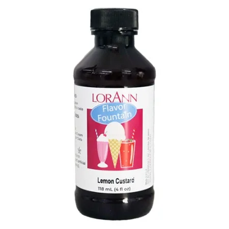 Lemon Custard Flavor Fountain - 4 oz. - 32 oz. - Ice Cream and Beverage Flavors - LorAnn Oils - Canadian Distribution