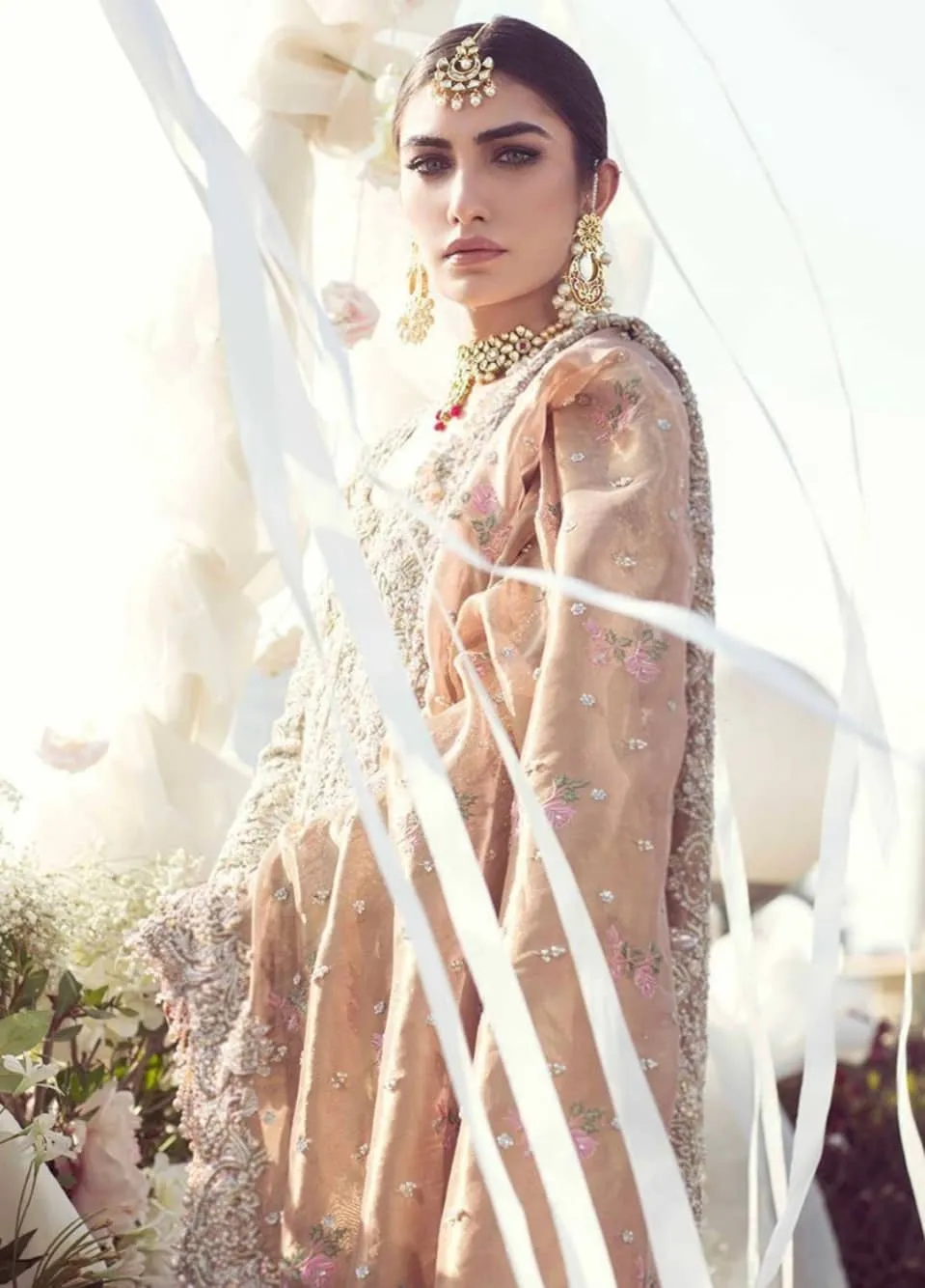 Luxury Asian Rose gold lehenga # B2035