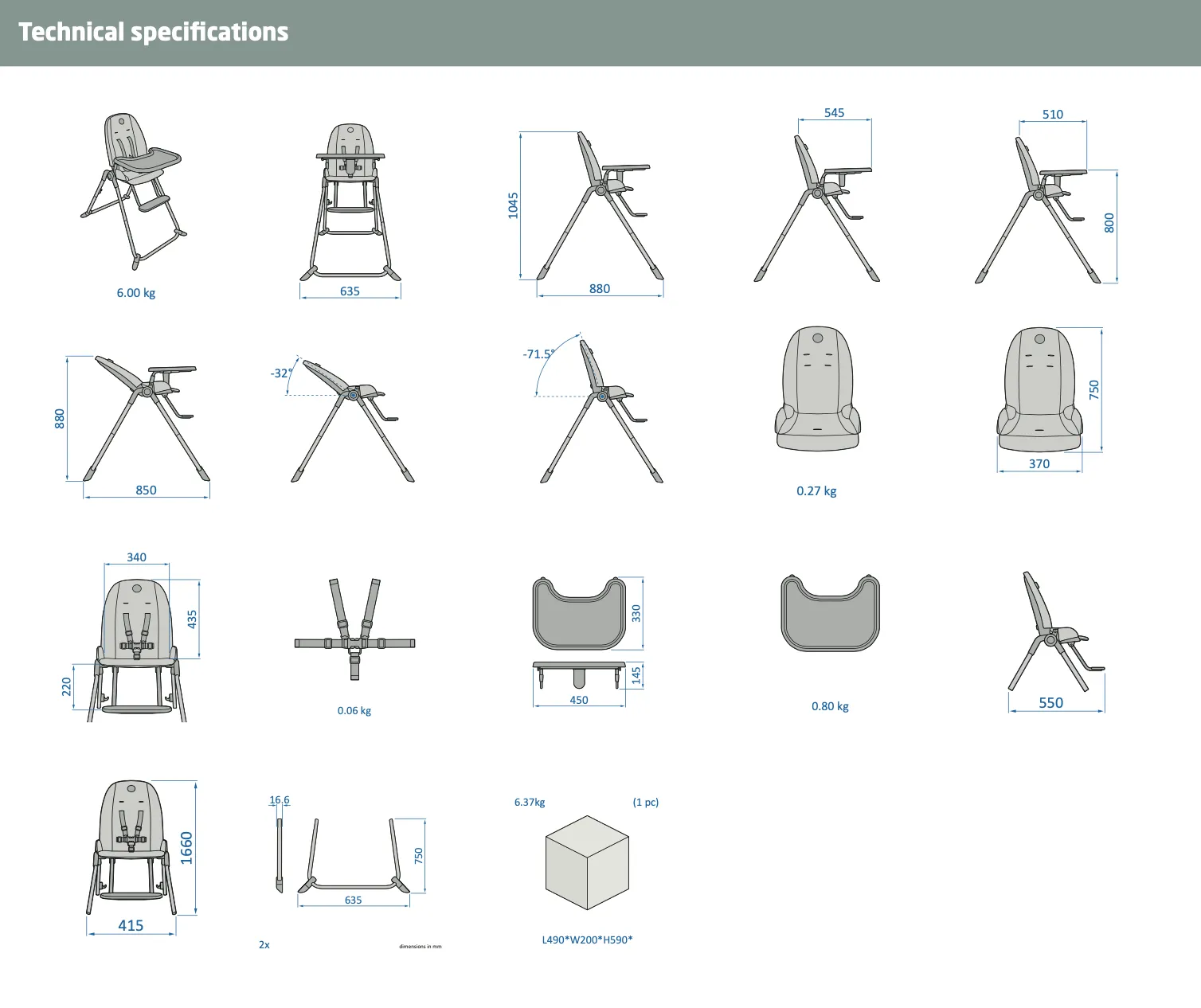 Maxi Cosi Ava Highchair Eco - Beyond Graphite