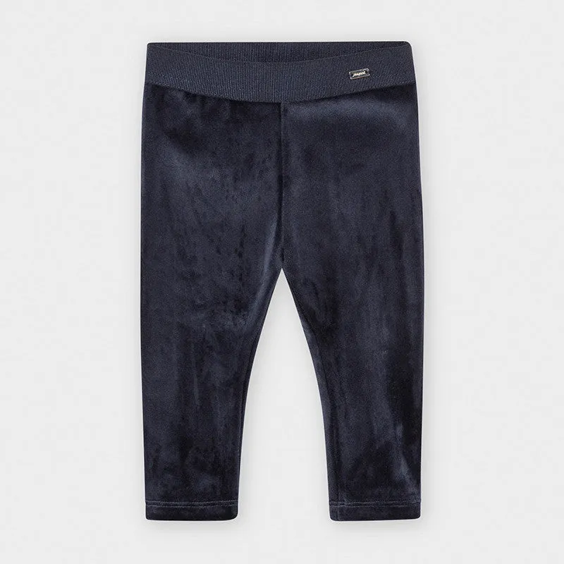 Mayoral Baby Girl Velvet Leggings in Navy : Sizes 6m to 2y
