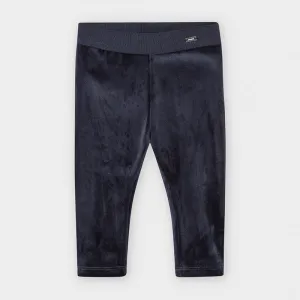 Mayoral Baby Girl Velvet Leggings in Navy : Sizes 6m to 2y