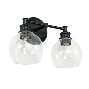 Mid Century 2-Light Vanity (Matte Black)