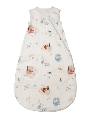 Muslin Lightweight Sleep Bag 0.5 TOG - Cozy Forest