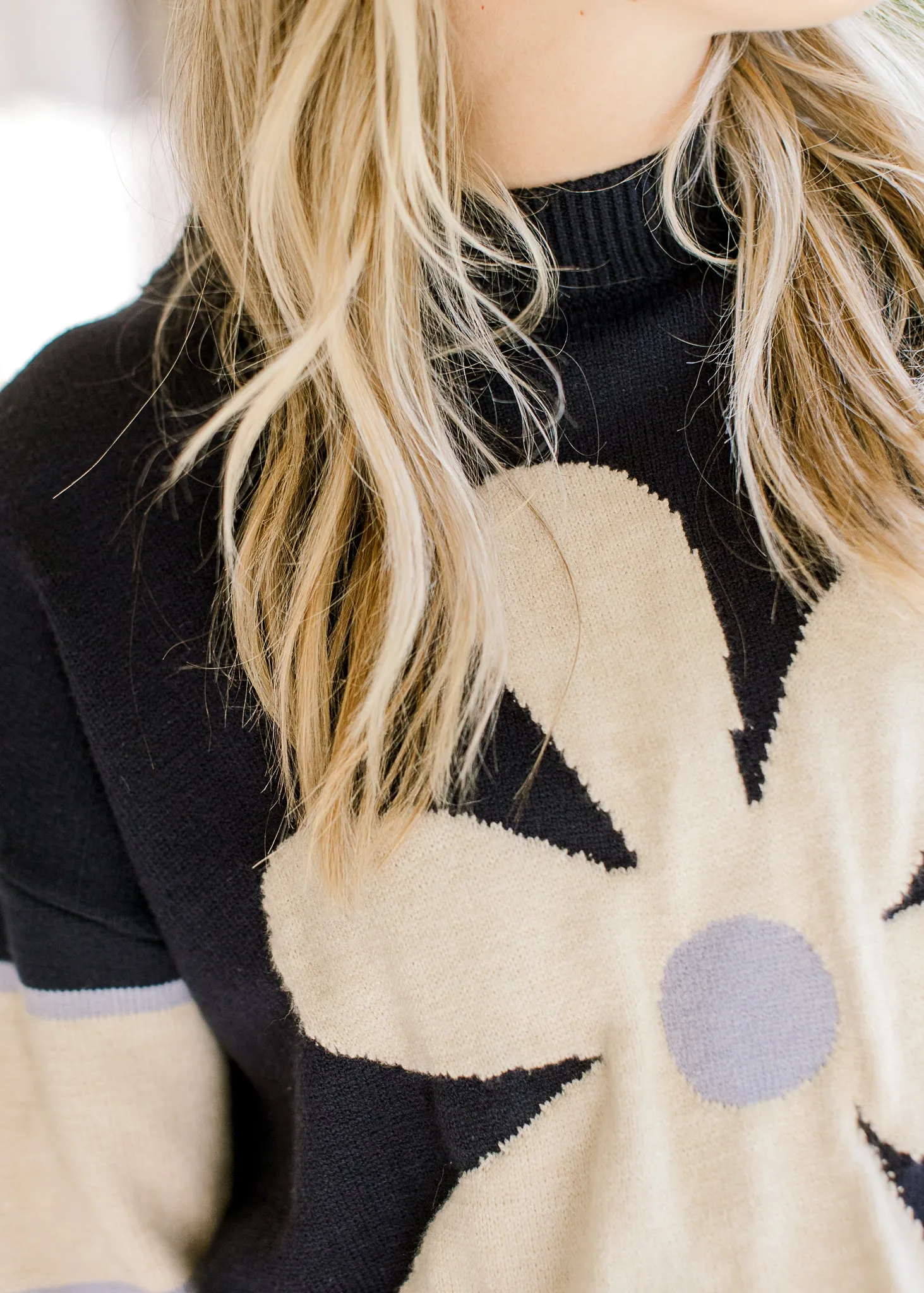 Navy Daisy Sweater
