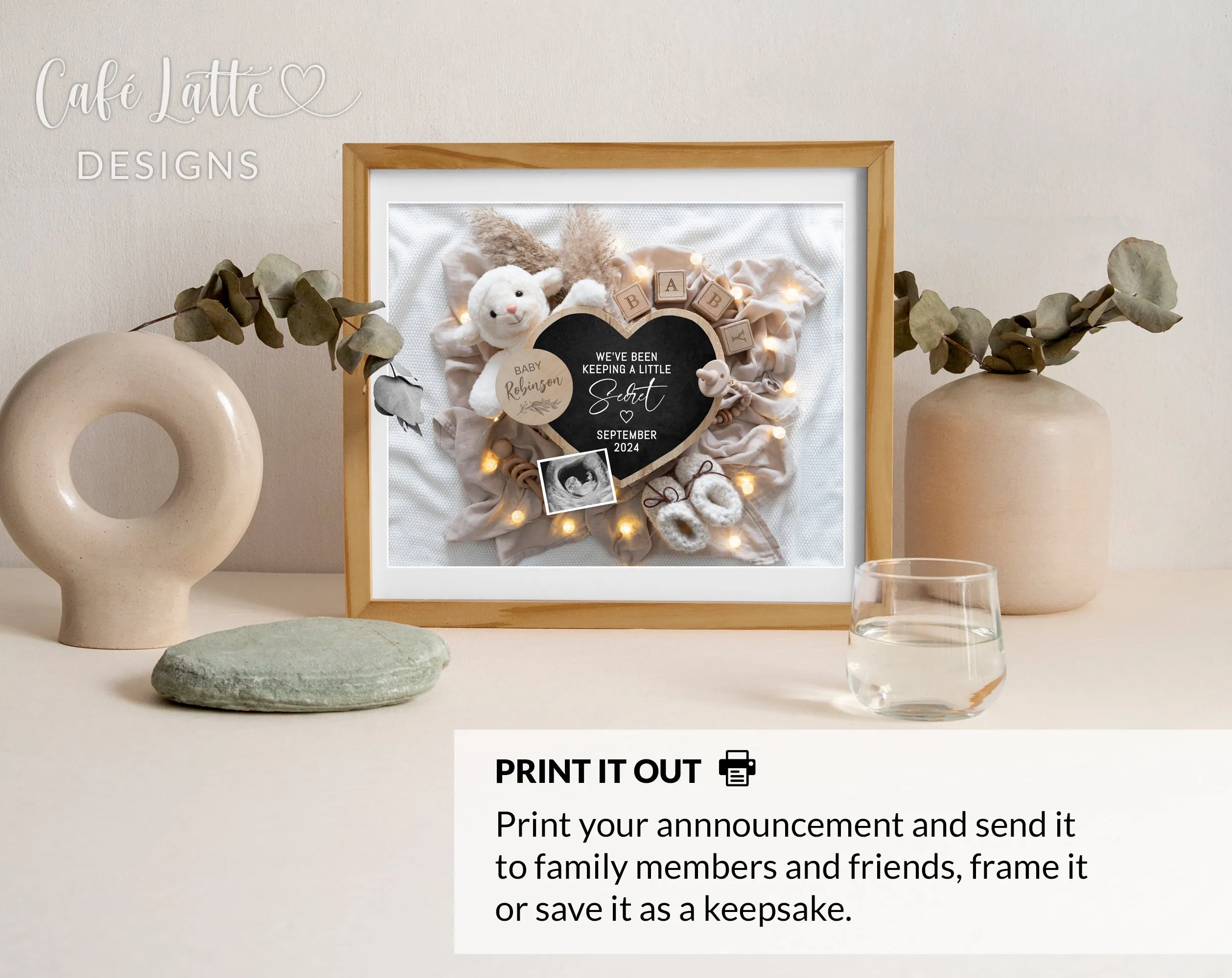 New Years Digital Baby Announcement - Gold - 2025 Fireworks