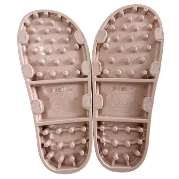 NWOB Mini Melissa Wide II Leopard Print Slides Girls Size 3