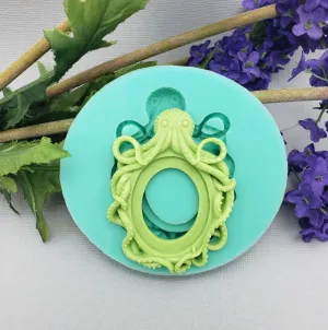 Octopus Flexible Silicone Mold  Cabochon Cameo Setting Frame.