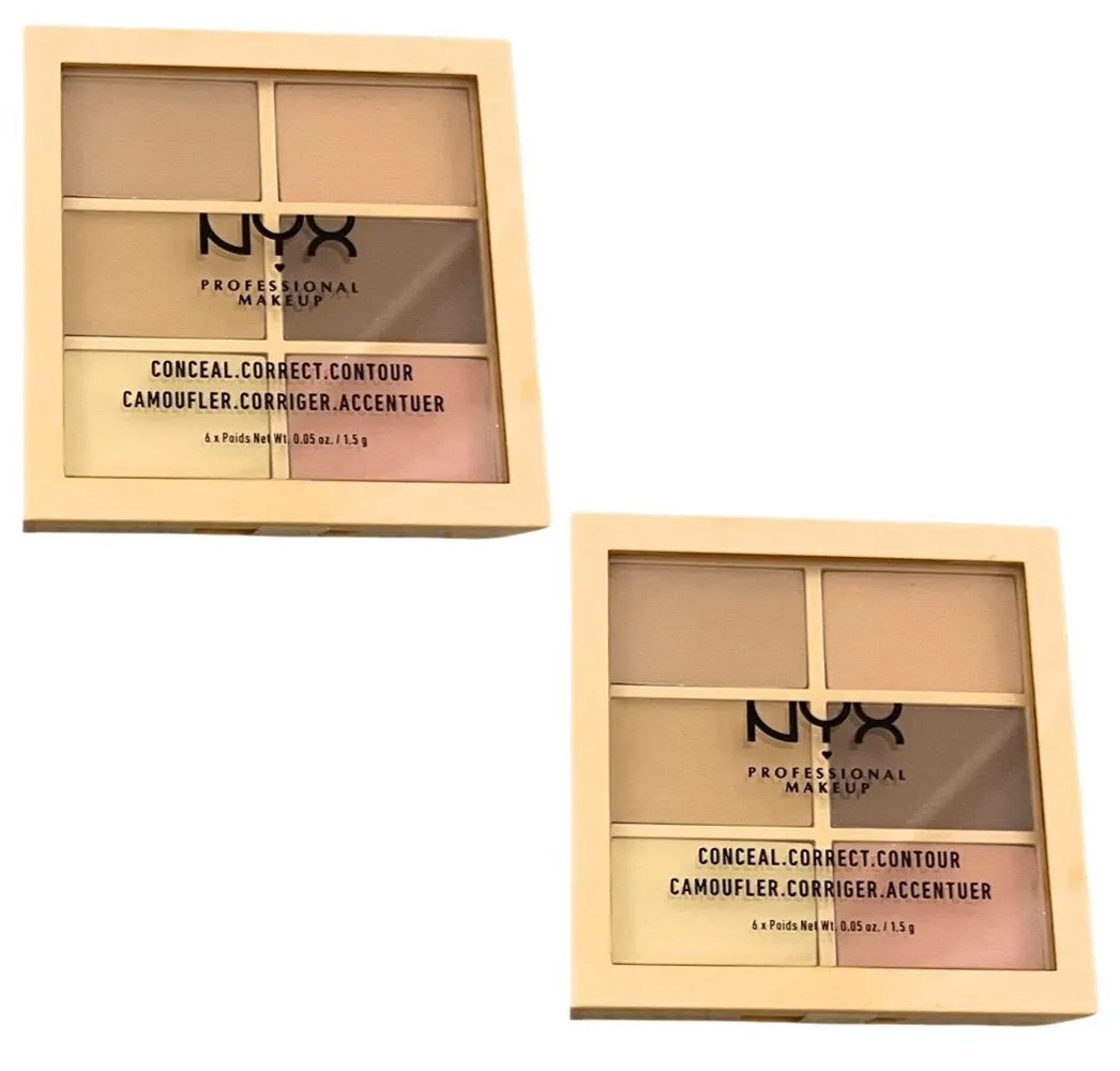 Pack of 2 NYX Conceal Correct Contour Palette, Light 3CP01