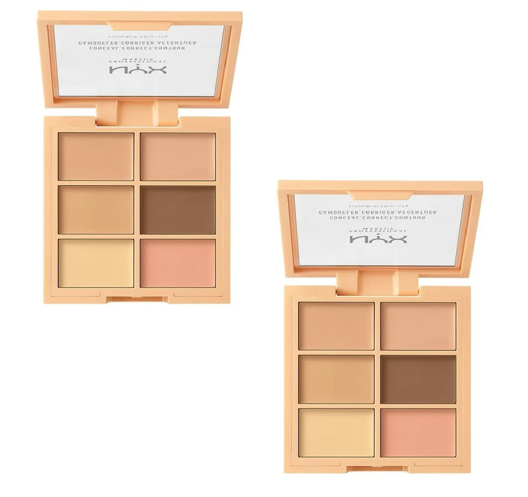 Pack of 2 NYX Conceal Correct Contour Palette, Light 3CP01