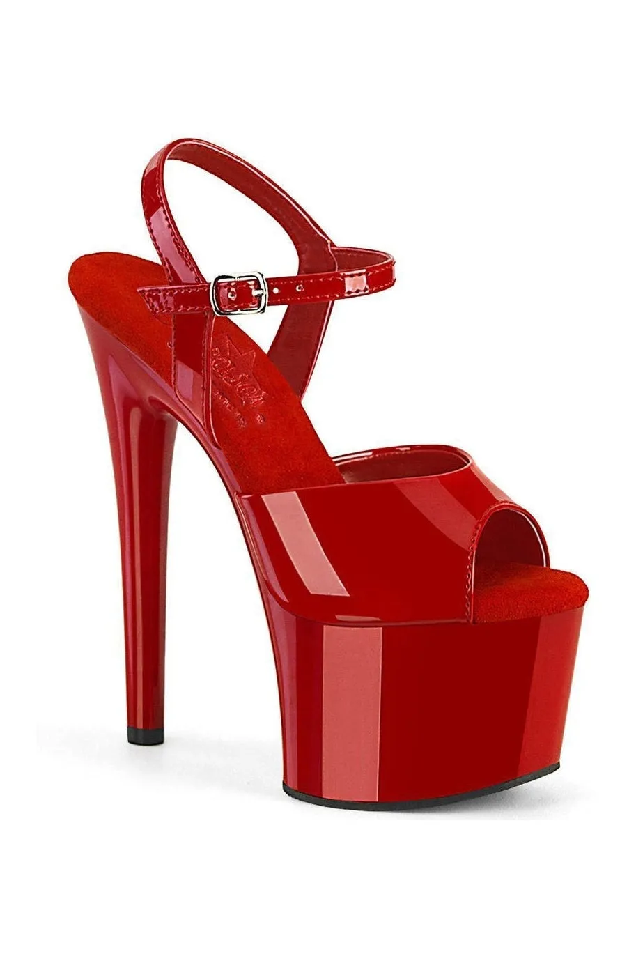 PASSION-709 Sandal | Red  Patent