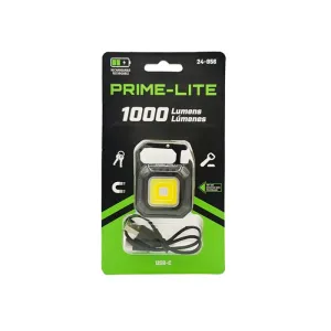 Primeline Tools 1000 Lumen Rechargeable Carabiner Pocket Light