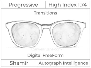 Progressive - Shamir - Autograph Intelligence - Digital - High Index 1.74 - Transitions Signature