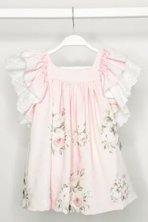 "Petra" Pink Vintage Floral Dress