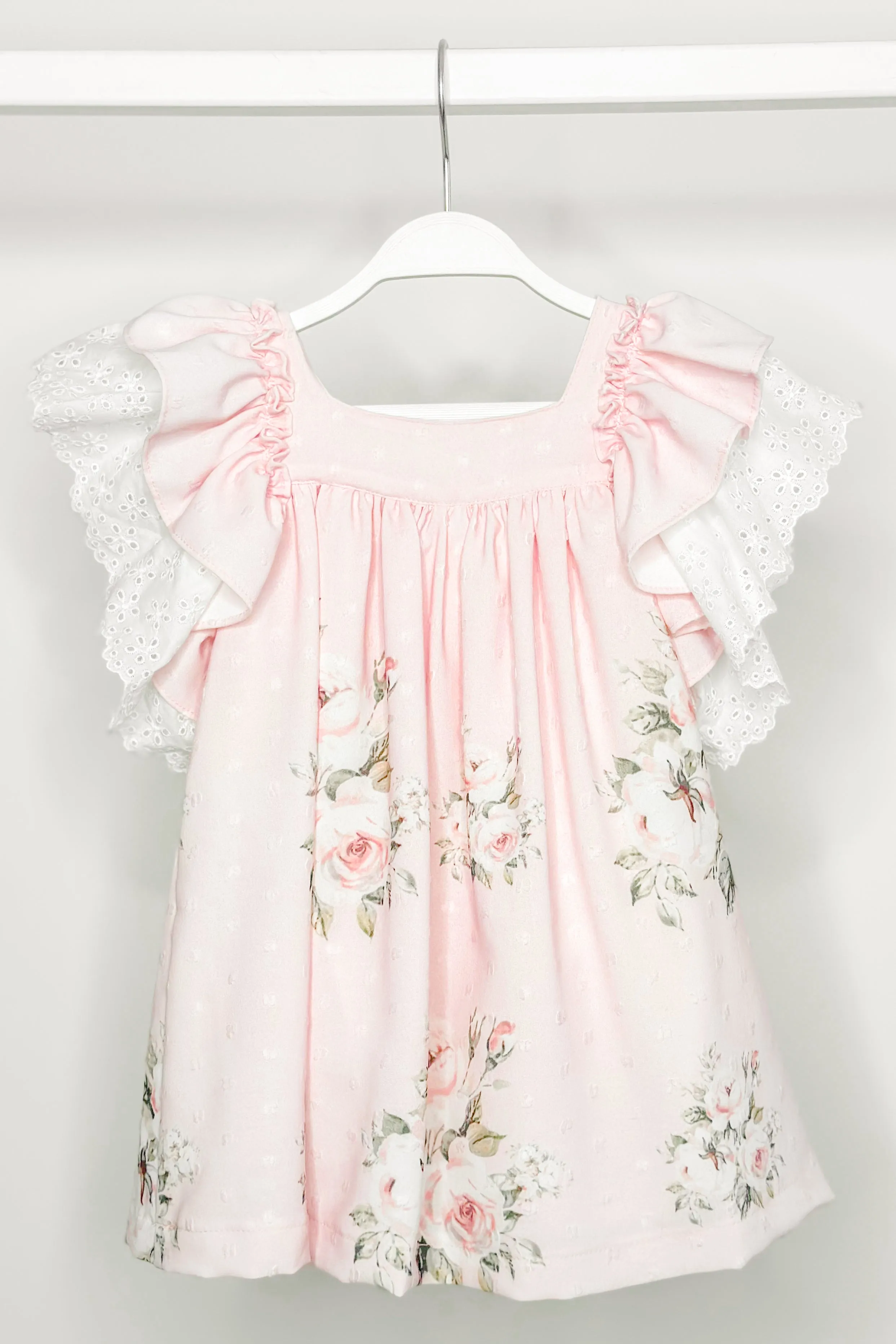 "Petra" Pink Vintage Floral Dress