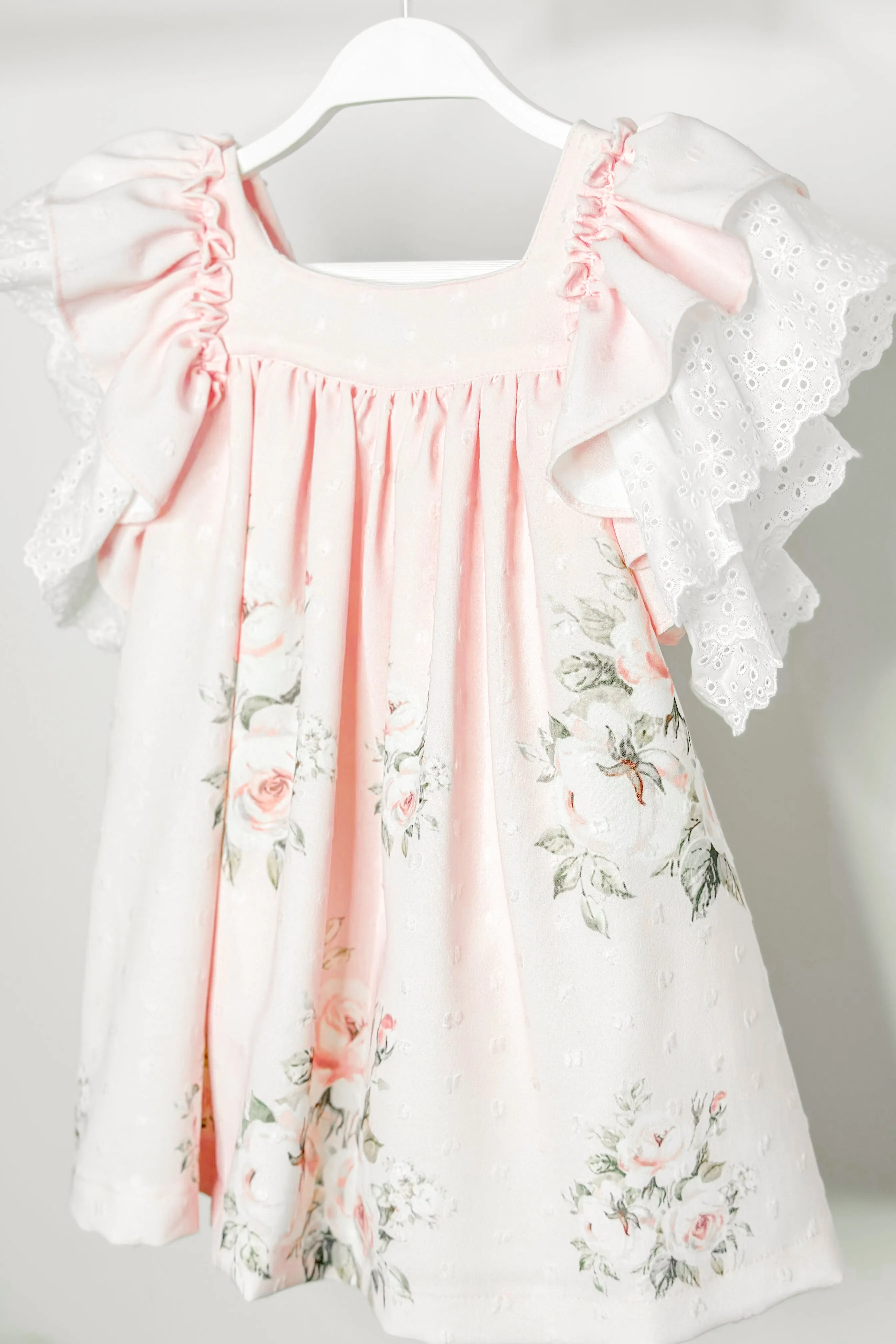 "Petra" Pink Vintage Floral Dress