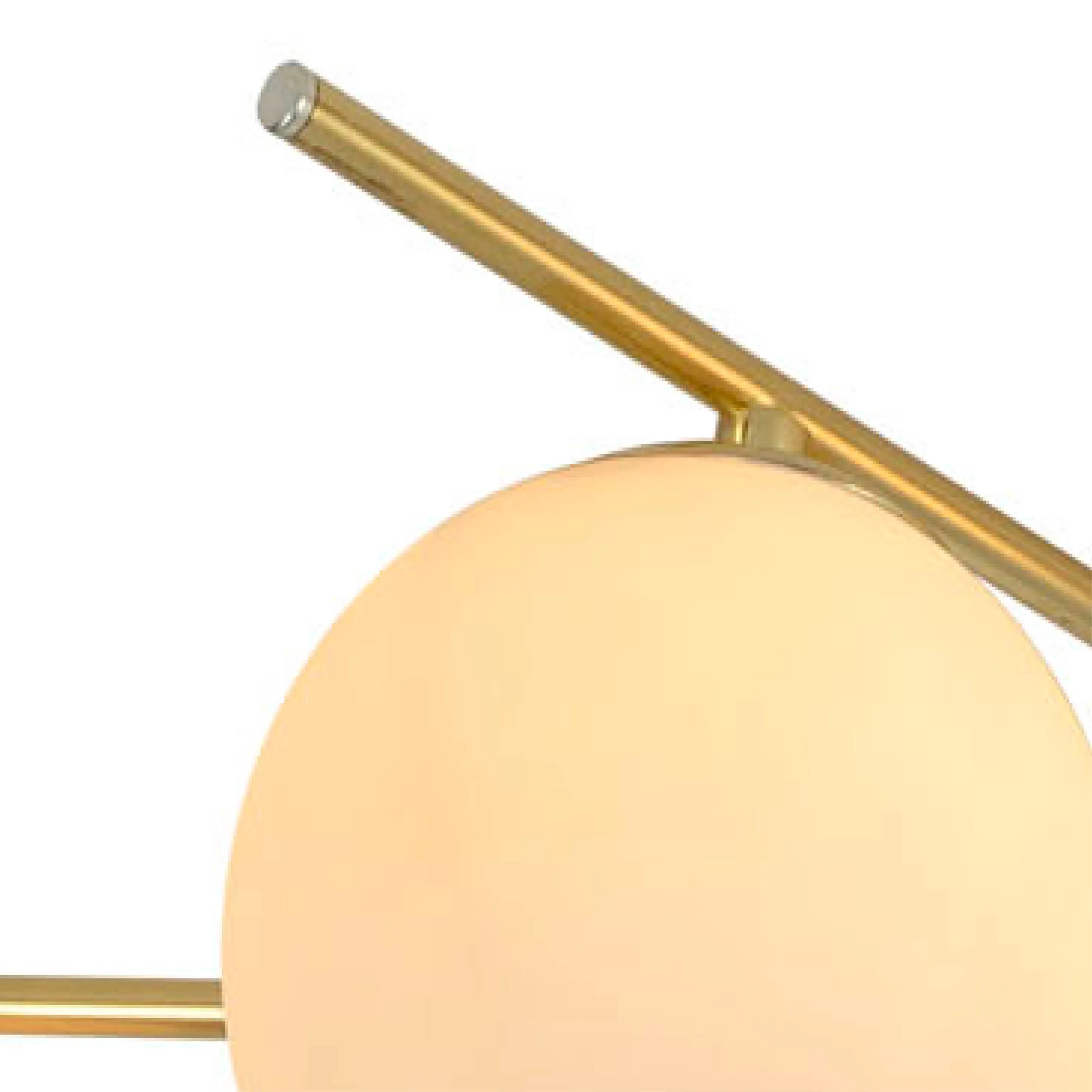 Salle 5 Light Modern Gold Flush Frosted Glass Ceiling Light