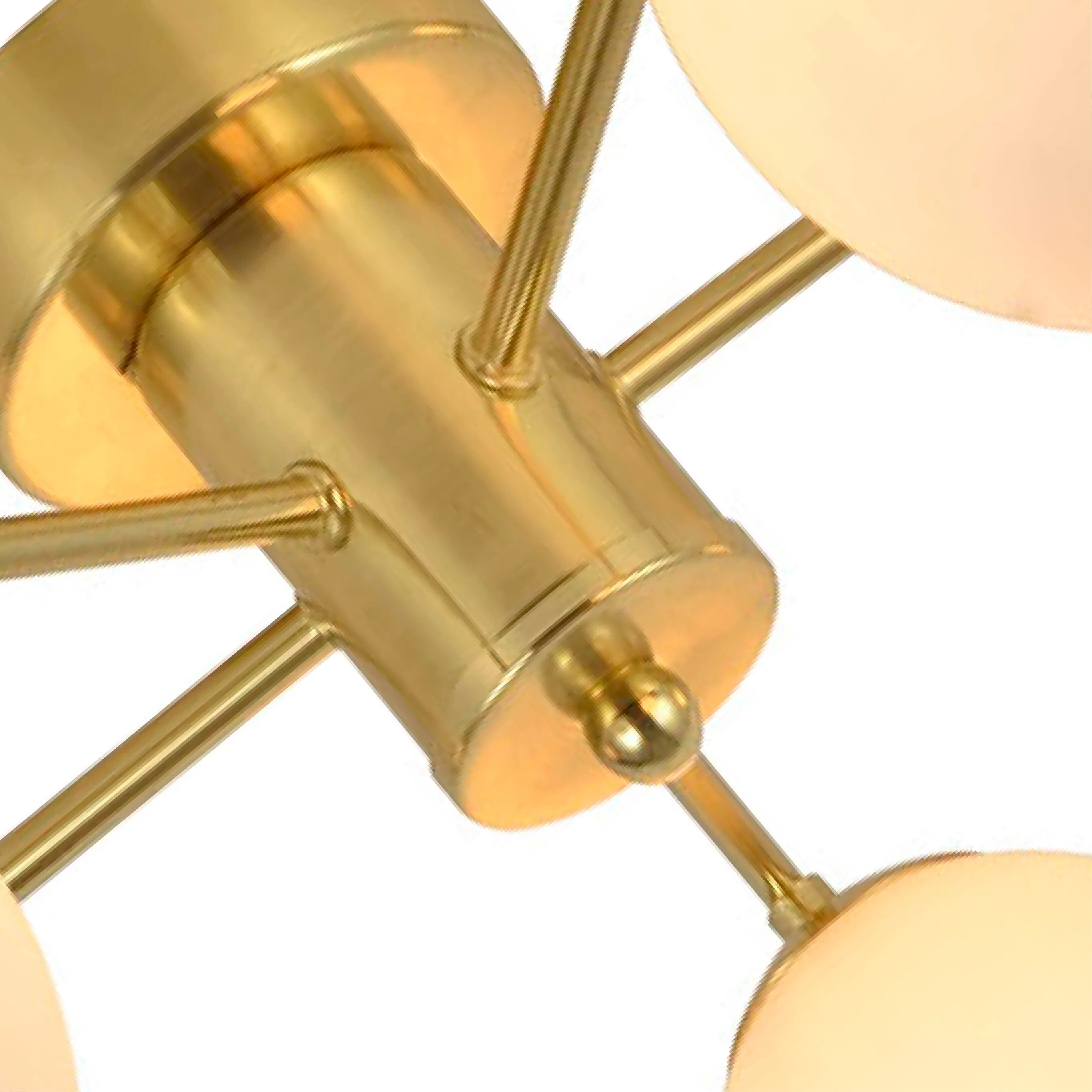 Salle 5 Light Modern Gold Flush Frosted Glass Ceiling Light