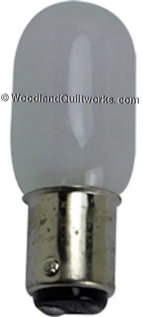 Sewing Machine Bulbs (2) Frosted Push-In 9/32 Base 15 Watt